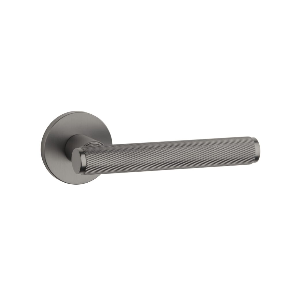 Kerria on Round Rosette | Sleek Internal Door Handles | Tev Handles