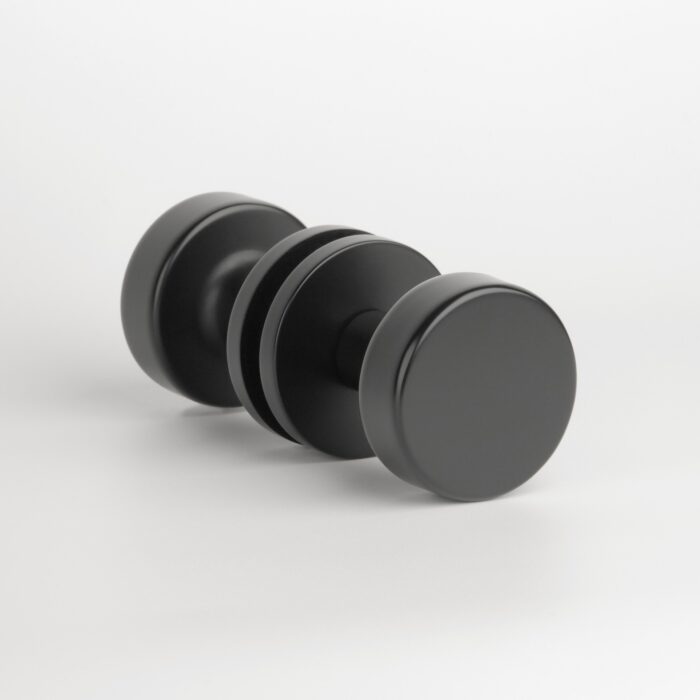 Ruta Round Door Knob - Double Sided Moveable - Matt Black