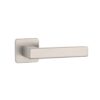 Tilia slim modern door handle in Satin Nickel on soft square rosette