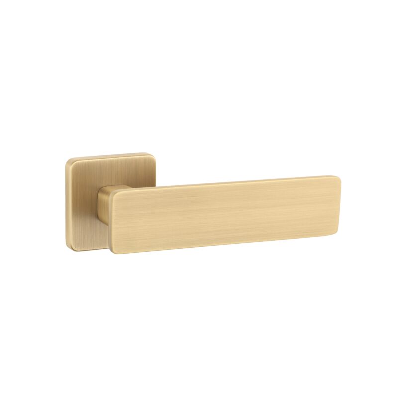 Noemia slim square door handle design in antique patina finish
